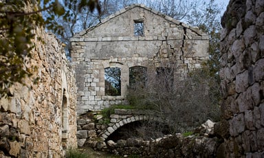 Photo shows stone ruins