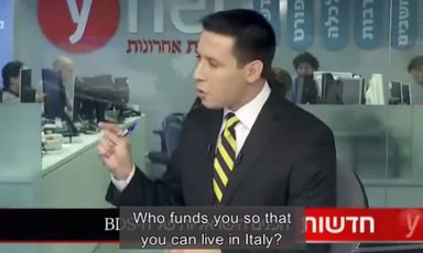 Ynet anchor demands to know who funds Ronnie Barkan's residence in Italy