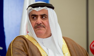 Bahrain’s foreign minister Khalid bin Ahmed Al Khalifa. 
