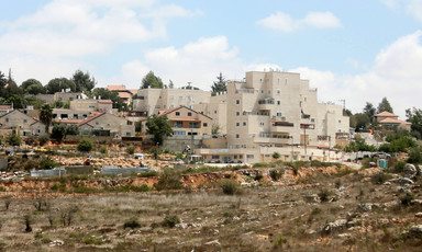 Apartments inside an Israeli settlement near the West Bank city of Ramallah.