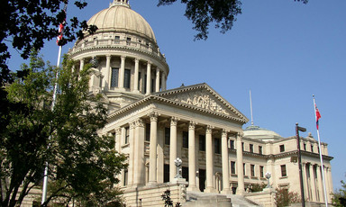 The state capitol building in Jackson, Mississippi.