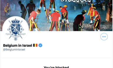 Screenshot of Belgian embassy's twitter page