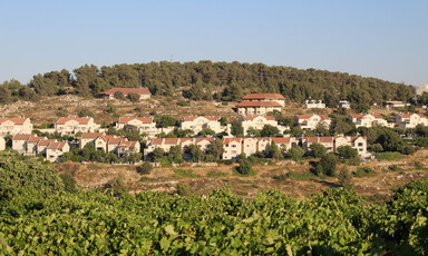 View of colonial houses block