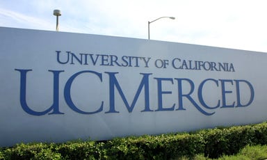 A sign in front of UC Merced