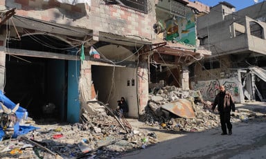 A scene of destruction in Gaza's Jabaliya refugee camp 
