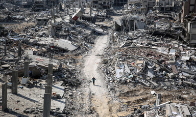 A scene of devastation in Gaza City 