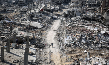 A scene of devastation in Gaza City