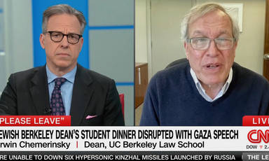 Screenshot from CNN shows host Jake Tapper and Erwin Chemerinsky