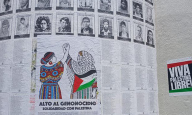 posters in solidarity with Gaza